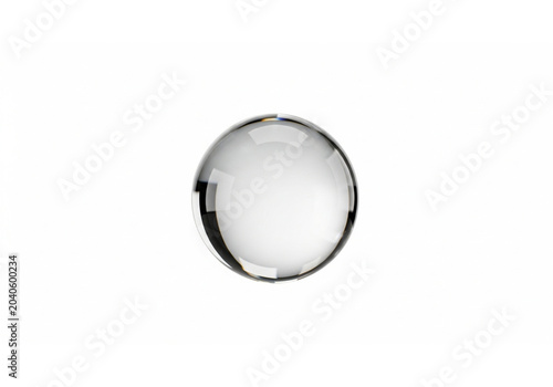 Silver metal ball isolated on white background