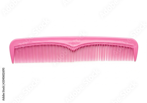 Plastic hair comb isolated on white background