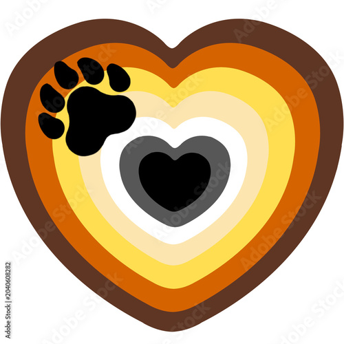 Tableau sur toile International Bear Brotherhood Heart.