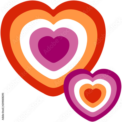 Foto Lesbian Pride Hearts.