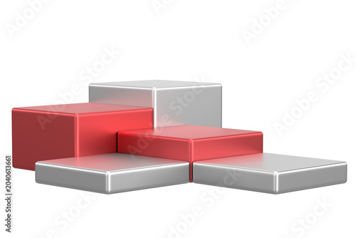 Modern Product Podium. 3D Backdrop. 3D illustration.