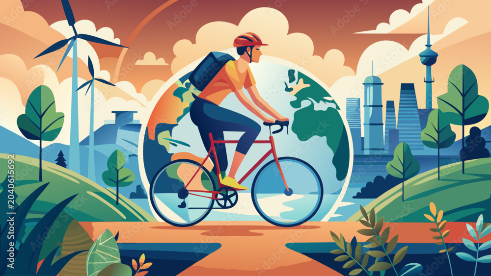 Fototapeta premium bicyle on the road