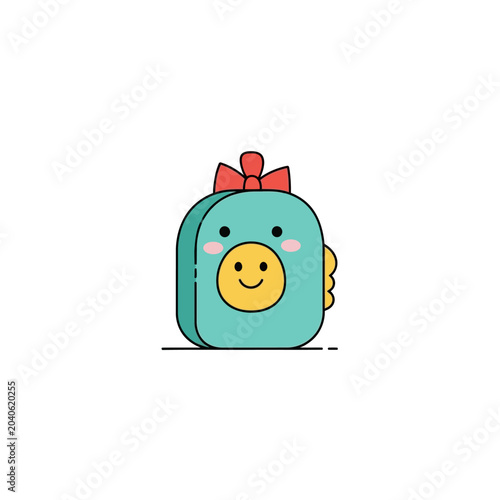 Cute smiling cartoon character face.