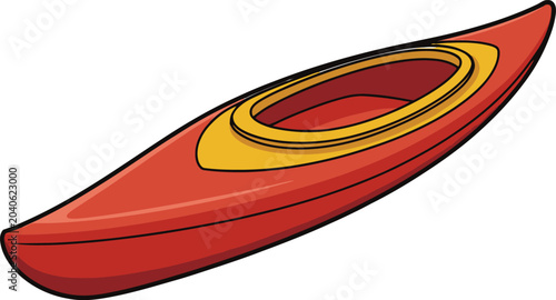 Cute cartoon a illustrator vector kayak