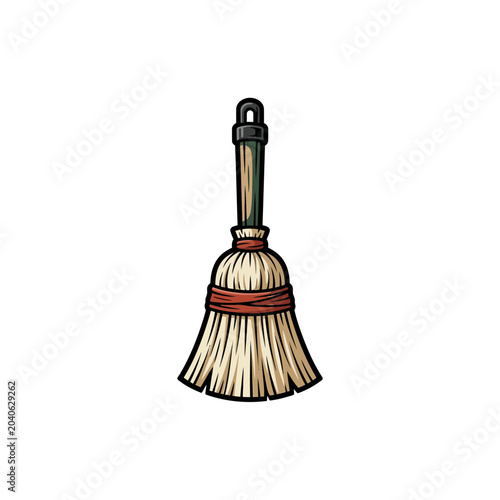 Fotografía Broom sweep t-shirt design