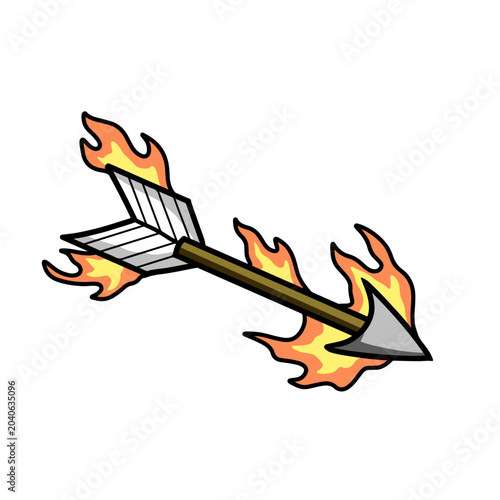 vector illustration of a burning fire