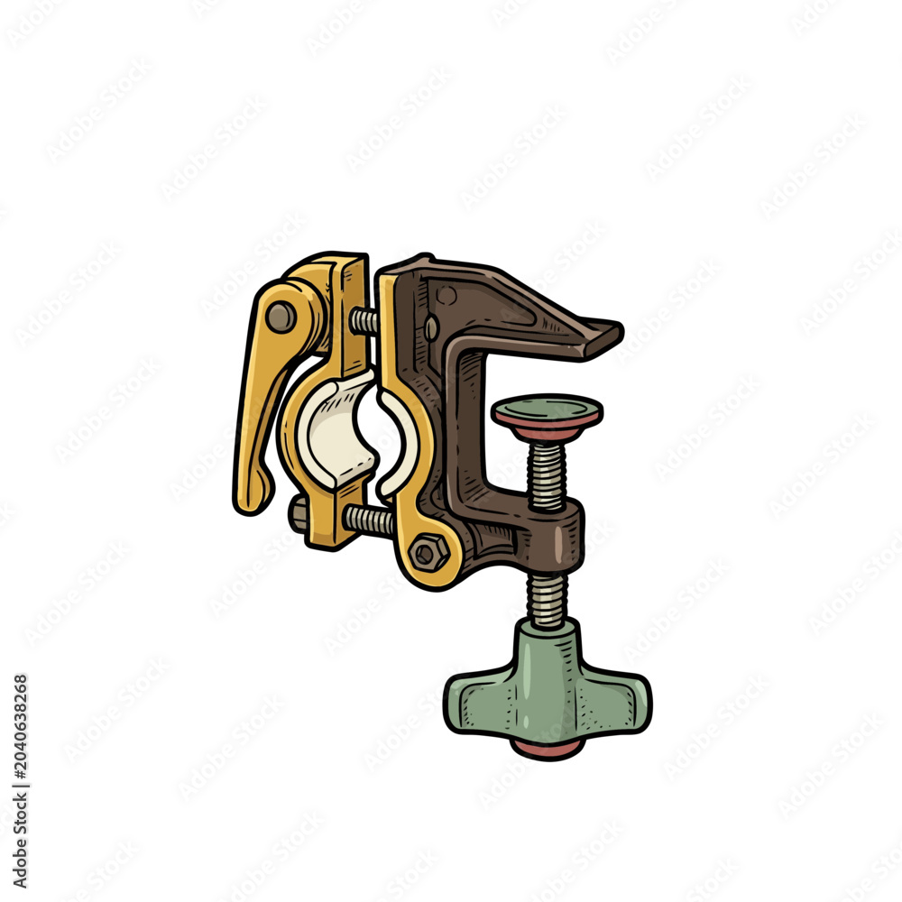 Naklejka premium Market umbrella clamp illustration