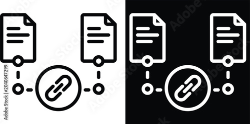 Fotografie traceability Two-tone version in black and white background
