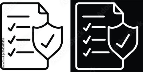 Fotografia validation Two-tone version in black and white background