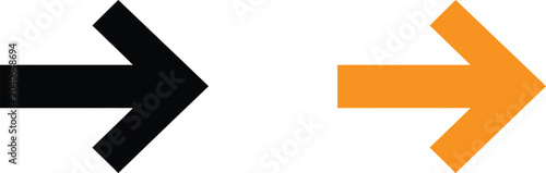Konstfotografi Black and orange arrow icons pointing to the right side