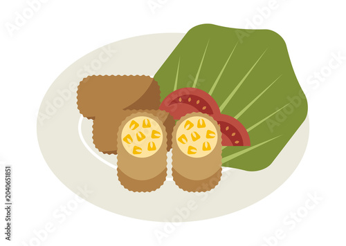Bild auf Leinwand Cream Corn Croquettes