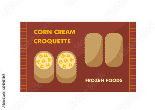 Foto Frozen Corn Cream Croquette Package