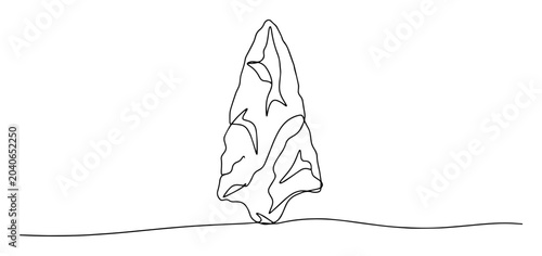 Konstfotografi stone age flint tool vector illustration