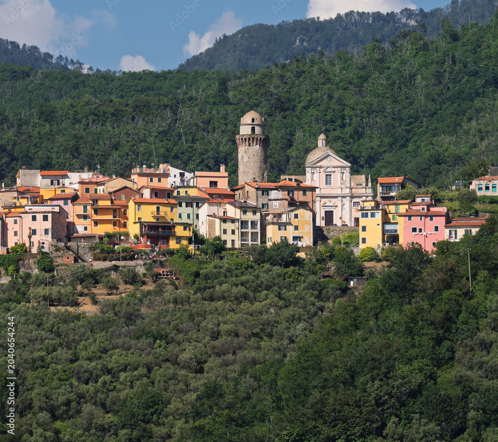 Naklejka premium Ortonovo a little village near la spezia