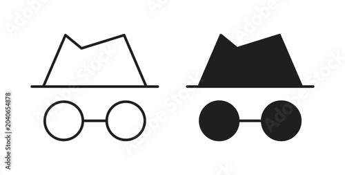 Obraz na płótnie Incognito icon linear pictogram