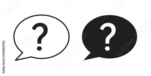 Foto Interrogation icon linear pictogram