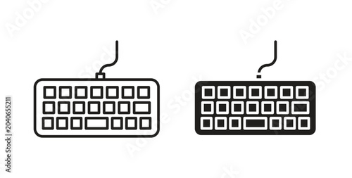 Konstfotografi Keyboard icon linear pictogram