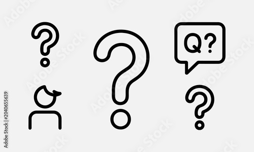 Foto Question web icons in line style