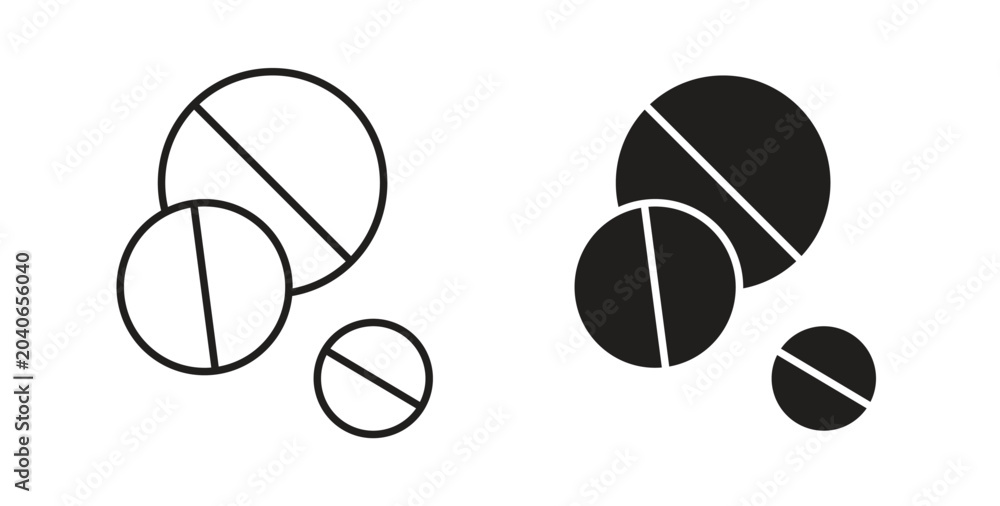 Fototapeta premium Medicine icon linear pictogram. Editable Stroke. Isolated Vector Illustration.