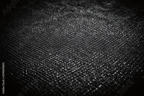 A black and white photo of a chain link fence