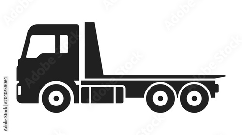 Photos Flatbed Truck Silhouette Icon