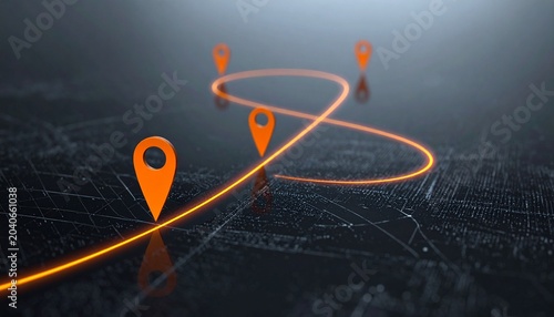 Navigation Path Journey Progress Digital Visuals