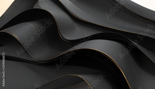 Abstract Waves Dark Golden Elegant Visuals