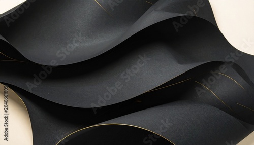 Abstract Waves Dark Golden Elegant Visuals