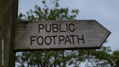 Public footpath sign. 