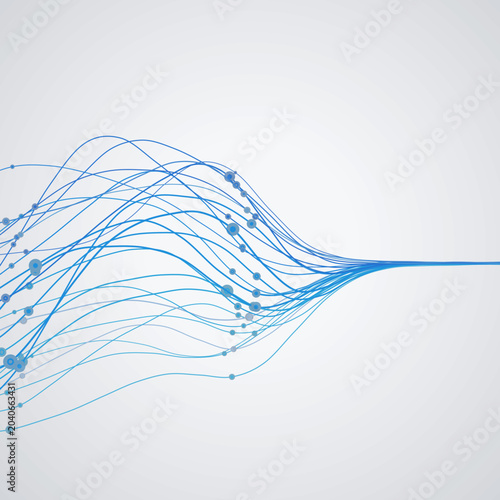 Dynamic Vibrant Wavy Lines Illustration