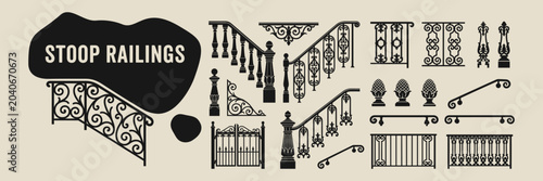 Fotografía Ornamental Stoop Railing Architectural Sets