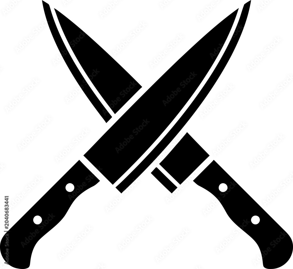 Obraz premium Knife vector icon vector design template. Kitchen knife black icon. Set of kitchen knife icons on white background. Vector illustration.. Kitchen knife icon vector.
