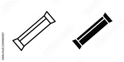 Foto Sugar stick icon vector illustration on white