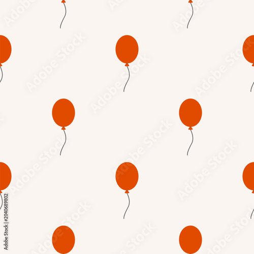 Seamless pattern of simple flat balloon illustration