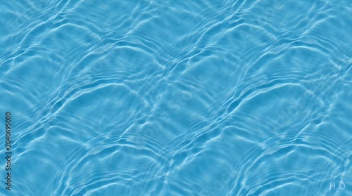 Seamless Blue Water Ripple Texture Background with Sunlight Reflections