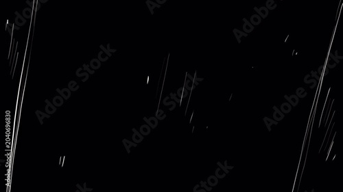 Texture animation with taped white lines on a black background. Sticking and interference effect in 4K.