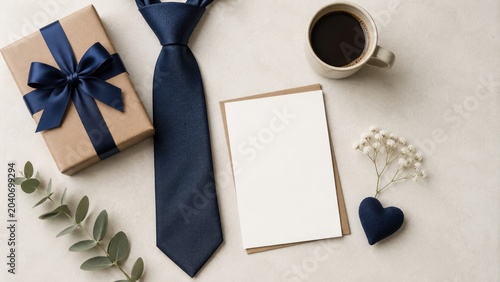 Minimal Father’s Day Gift Flat Lay