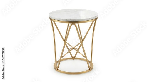 Silver candlestick and metal chair isolated on white background vintage interior furniture design