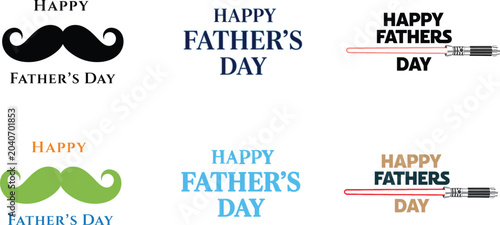 Bild auf Leinwand Happy father's day greeting cards and gifts ideas