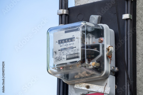 Fotografía Electric power box meter for home use