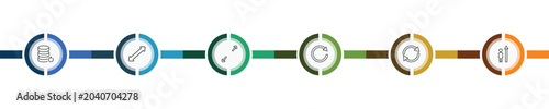 Foto user interface icon set with back up, scale arrows, rotating arrows, increase su