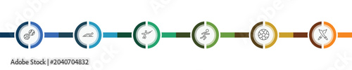 Tableau sur toile sport and games icon set with balls, man doing pushups, soccer football ball, sa
