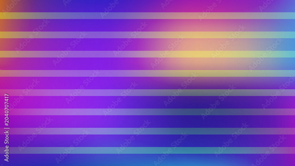 Fototapeta premium Abstract background with horizontal stripes and vibrant gradient colors, grainy texture effect