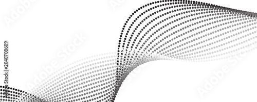 Fotografi Dotted wave line pattern