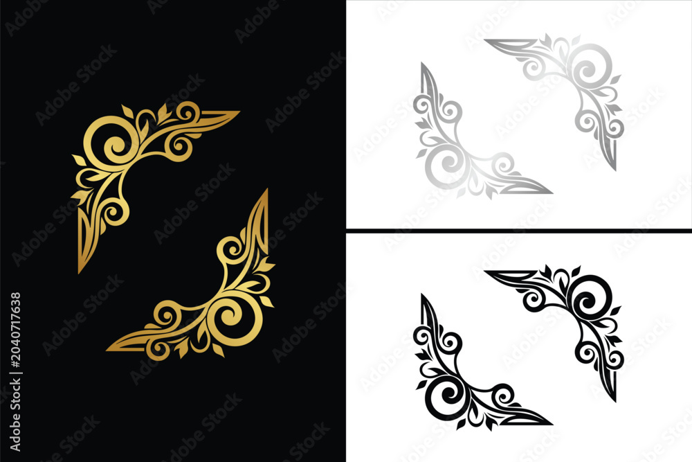 Fototapeta premium Luxury Gold Floral Mandala Ornament Vector