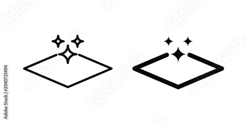фотографія Clean surface icon outline icons collection. Flat icons