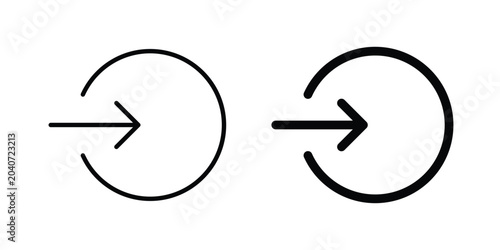 Fotografie Enter icon outline icons collection. Flat icons
