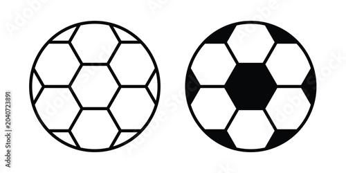 Bild auf Leinwand Football icon outline icons collection. Flat icons