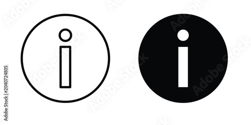 Valokuva Info icon outline icons collection. Flat icons