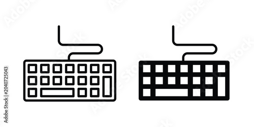Tableau sur toile Keyboard icon outline icons collection. Flat icons